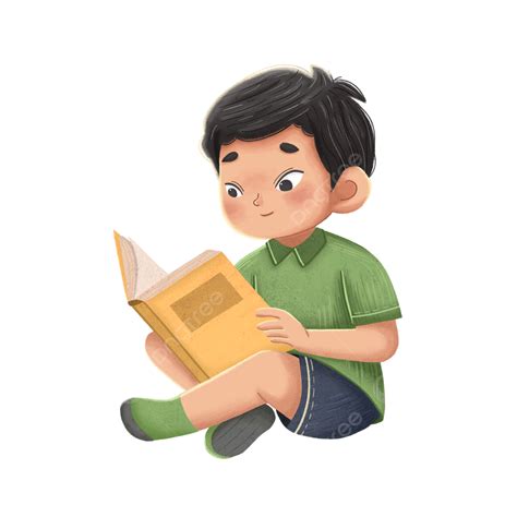 Little Boy Reading A Book