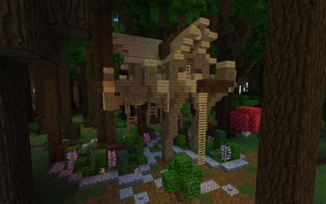 Treehouse Roofed Forest Build Minecraft Map