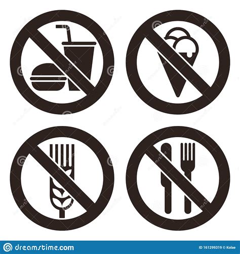 Jeden tag werden tausende neue, hochwertige bilder hinzugefügt. Keine Speisen, Kein Eis, Glutenfrei Und Kein Ess-Schild Erlaubt Vektor Abbildung - Illustration ...