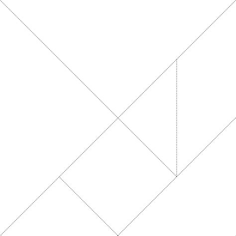 Tangram Pattern White With Small Dotted Lines Clipart Etc