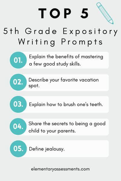 51 Great Expository Writing Prompts For 5th Grade Students
