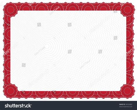 Certificate Border Red Over 44023 Royalty Free Licensable Stock