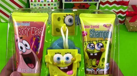 Spongebob Squarepants Soap Body Wash Shampoo And Scrub Set With