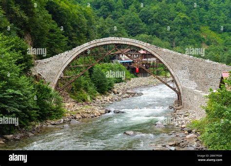 Famous Senyuva Cinciva Stone Bridge On The Storm Valley Firtina