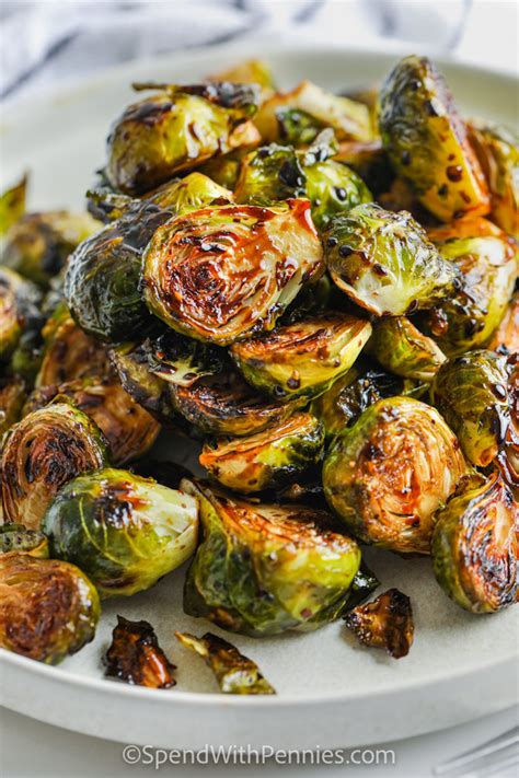 Crispy Roasted Balsamic Brussels Sprouts Dine Ca