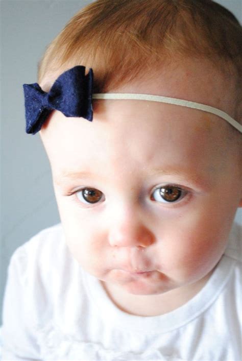 Mini Bow Felt Headbands Newborn By Emberygrey On Etsy Felt Headband