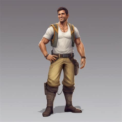 Premium Ai Image Realistic Concept Art Of Male Game Character In