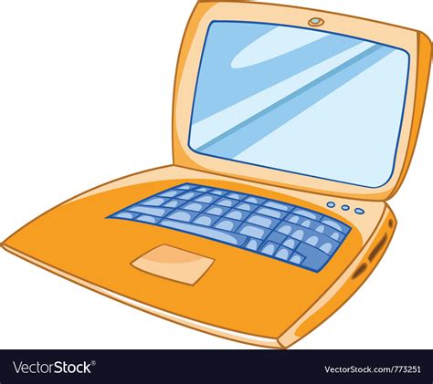 Cartoon Laptop Royalty Free Vector Image Vectorstock