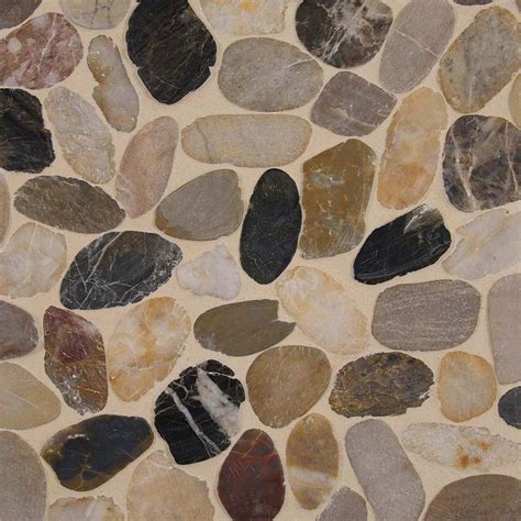 We will email you when your order delivery date is set. Mix River Pebbles Pattern 10mm Tumbled Marble Mosaic Tile
