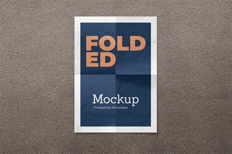 24 Best Folded Paper Mockup A4 Designer Psd Template
