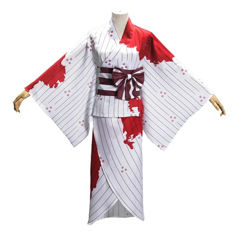 Brdwn Demon Slayer Kimetsu No Yaiba Womens Kamado Nezuko Cosplay Costume Bloody Kendo Kimono