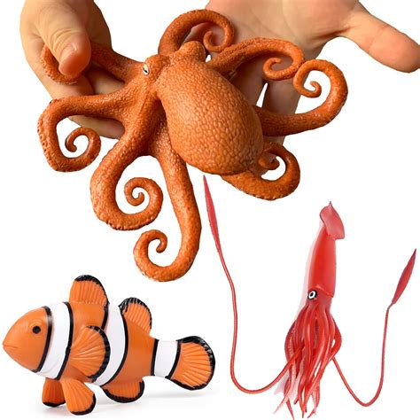 Buy Squid Octopus Clownfish Toys Sea Life Animal Toys Ocean World