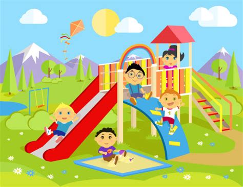 Royalty Free Outdoor Play Equipment Clip Art Vector Images