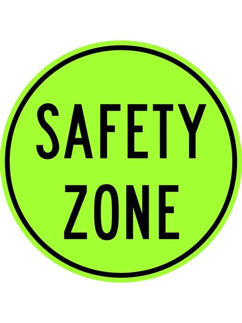 Safety Zone Sign Regulatory Buy Now Discount Safety Signs Australia