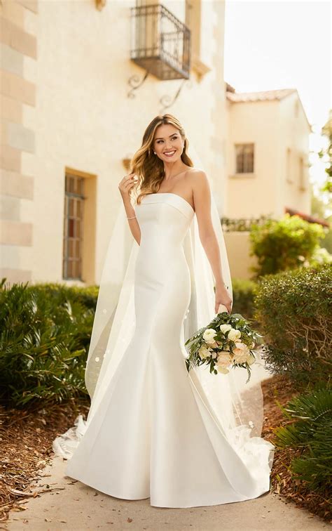 Simple Matte Mikado Fit And Flare Wedding Dress Stella York Wedding Dresses