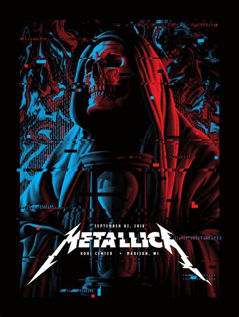 Metallica Poster By Tracie Ching Tour Posters Gig Posters Concert