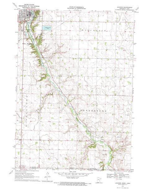 Jackson Topographic Map 124000 Scale Minnesota