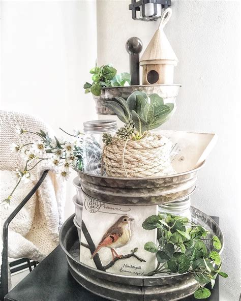 Styling My Tiered Tray With A Natural Theme Just A Few Things Around