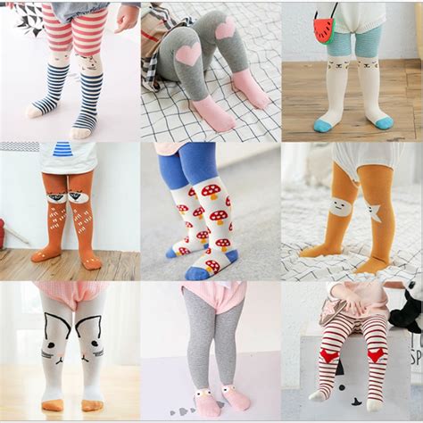 0 3years Baby Cotton Tights For Girl Printed Stocking Warm Infant Girls