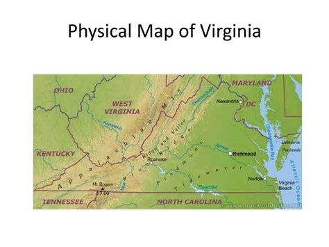 Ppt Physical Map Of Virginia Powerpoint Presentation Free Download