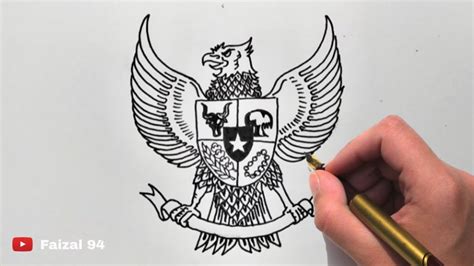 Tutorial Cara Menggambar Burung Garuda Pancasila Mudah Ditiru