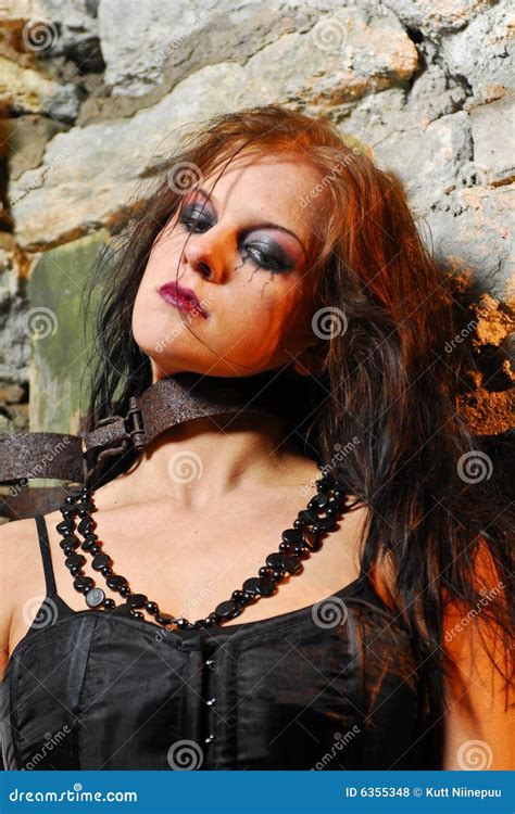 Chained Goth Girl Stock Image Cartoondealer