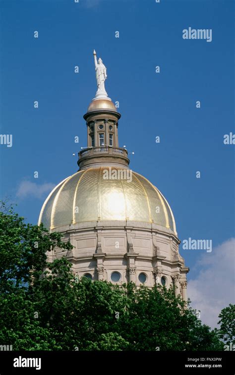 Dome Of The Georgia State Capitol Building Atlanta Georgia United