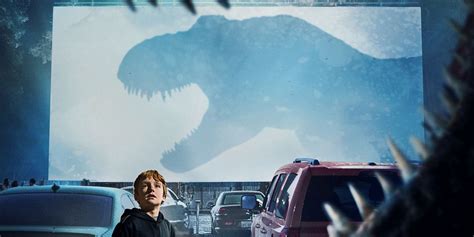 T Rex Attacks Drive In Theater In Jurassic World Dominion Poster