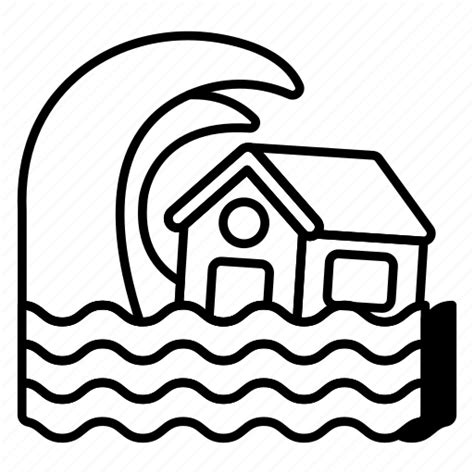 Flood Natural Disaster Inundation Flash Flood Flood Zone Icon