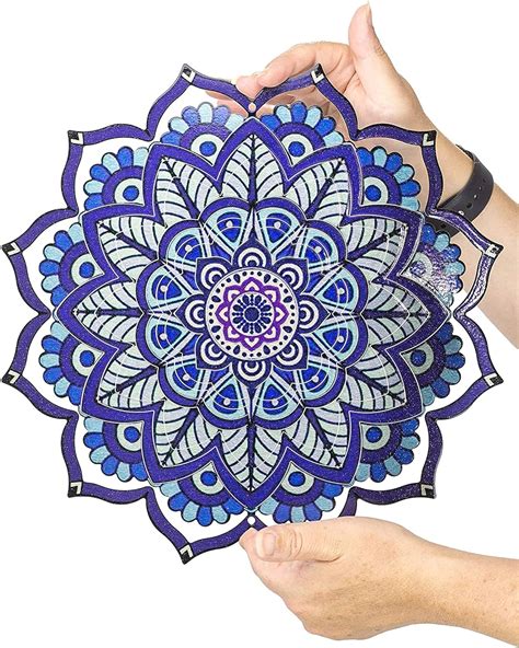 Buy Vp Home Purple Mandala Kinetic Wind Spinner For Yard And Garden