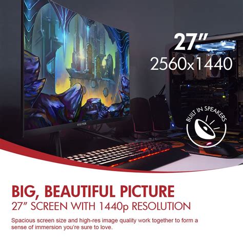 Viotek Gn27db 27 Inch Curved Gaming Monitor 1440p 144hz Samsung Va