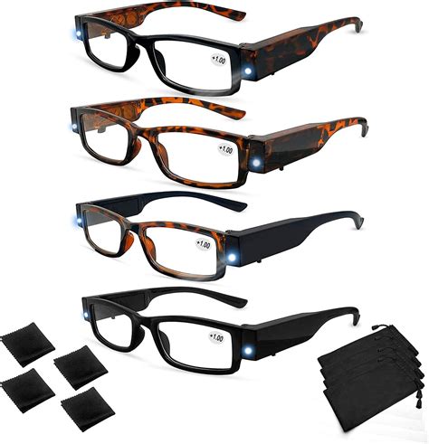 buy reading glasses with lights in the frame bright led readers magnifying glasses online at
