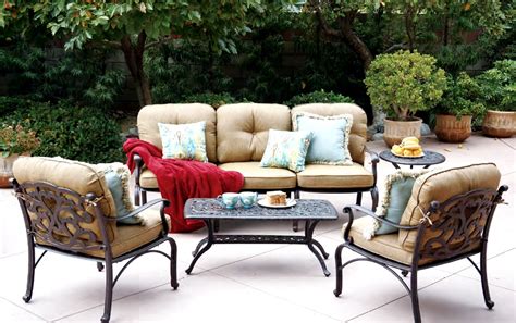 Deep seated patio furniture offers widened dimensions to increase the comfort of your outdoor patio furniture. Patio Furniture Deep Seating Chat Group Cast Aluminum 5pc ...