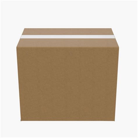 Closed Cardboard Box 3d Model Turbosquid 1503453