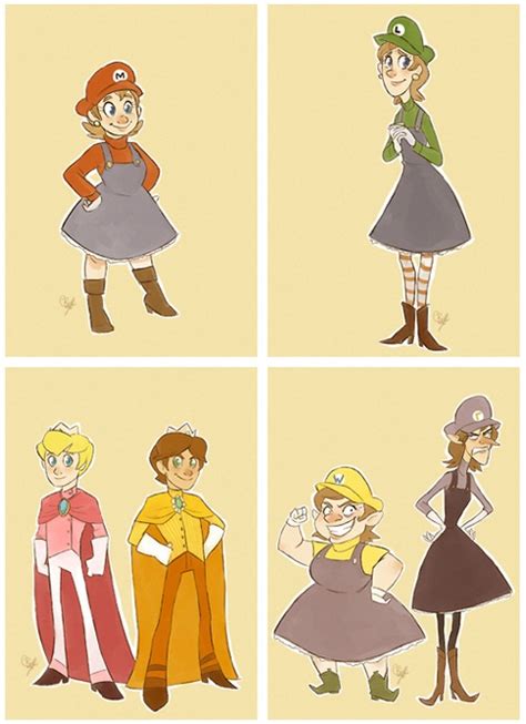 Genderbent Mario Characters My Geekdom Pinterest Awesome Too