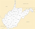 West Virginia County Map • Mapsof.net
