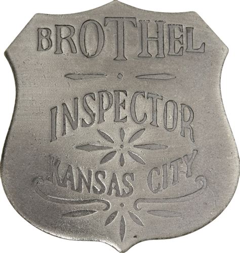 Badges Of The Old West Brothel Inspector Kansas City Mi3004