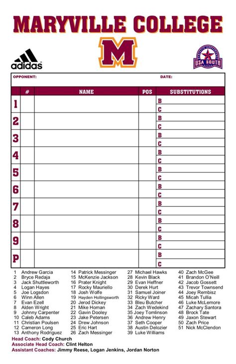 Creating A Baseball Roster Template In 2023 Free Sample Example
