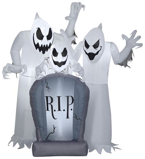 Gemmy Industries Yard Inflatables Ghosts Trio 6 Ft
