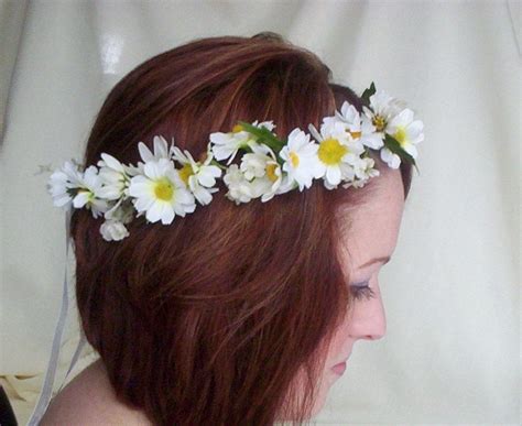 Bridal Floral Crown Daisy Hair Wreath Stevie Wedding