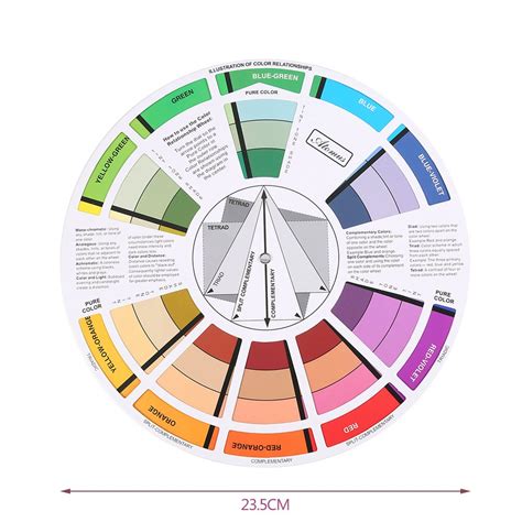 Buy 235cm Color Wheel Creative Color Wheel Color Mixing Pocket Guide