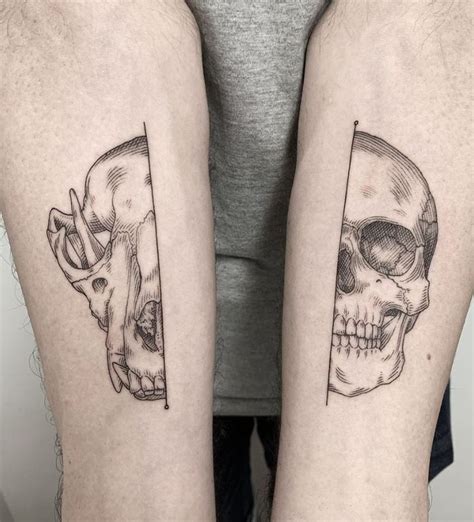 Half Wolf Half Human Skull Tattoo Get An Inkget An Ink Skull Tattoo