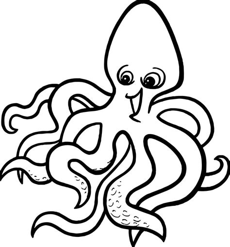 Octopus Animal Sea Sea Life Coloring Page