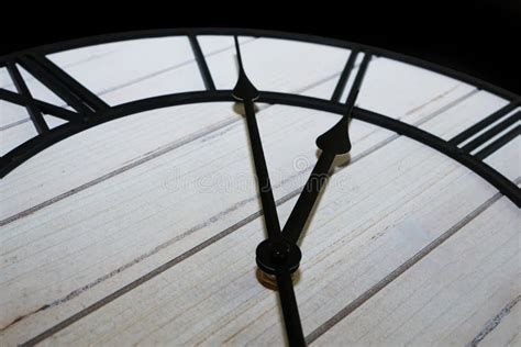 Old Antique Clock Face And Hands Close Up Detail Stock Image Image