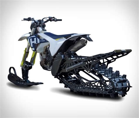 The mountain horse snow bike kit turns a dirt bike into a radical snow machine! Snowrider Dirt Bike Snow Kit
