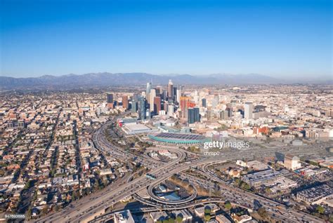 Aerial View Of Downtown Los Angeles High Res Stock Photo Getty Images