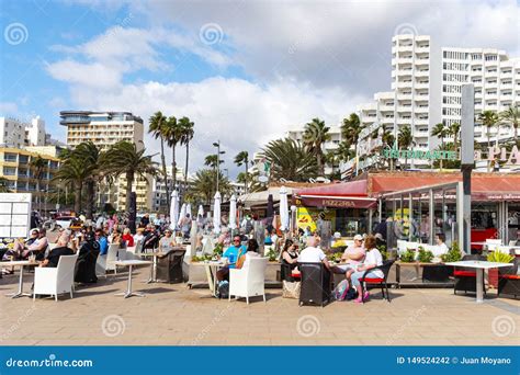 Playa Del Ingles Maspalomas Gran Canaria Spanien Redaktionelles Stockfotografie Bild Von