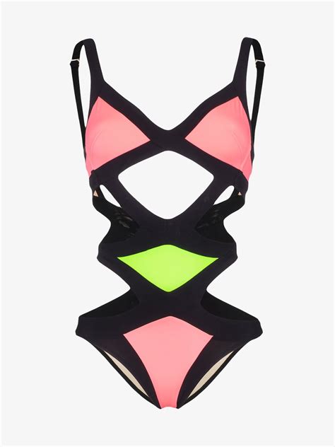 Agent Provocateur Mazzy Cut Out Swimsuit Browns