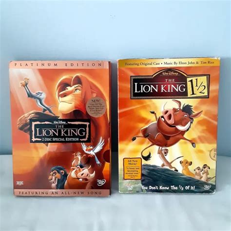 Disney The Lion King Dvd Lot Lion King 1 1 12 2 Simbas Pride