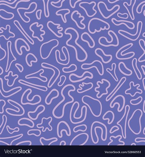 Organic Abstract Squiggle Shapes Seamless Repeat Vector Image